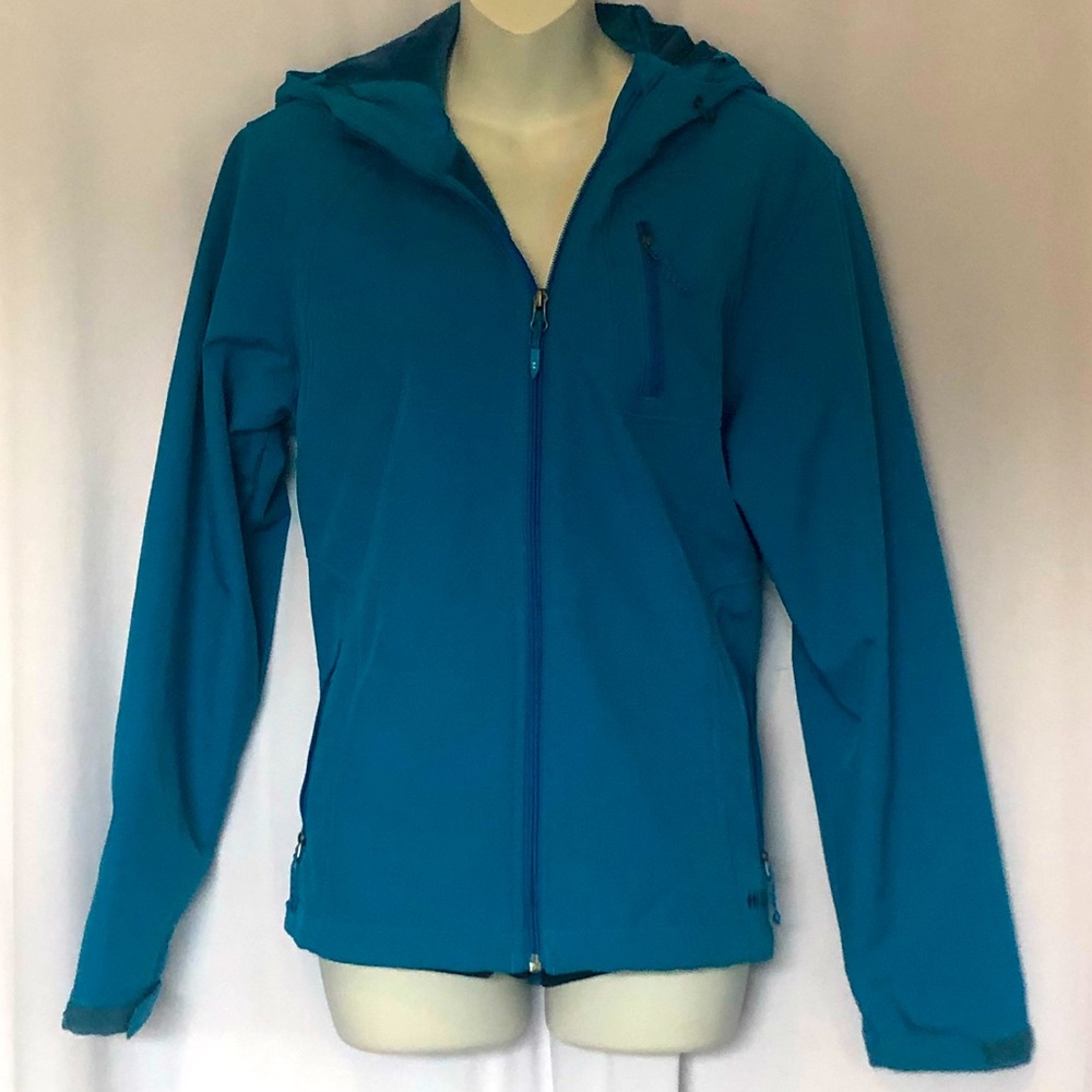 NWOT Double Diamond Hooded Teal Jacket